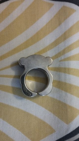 Anillo de oso plata