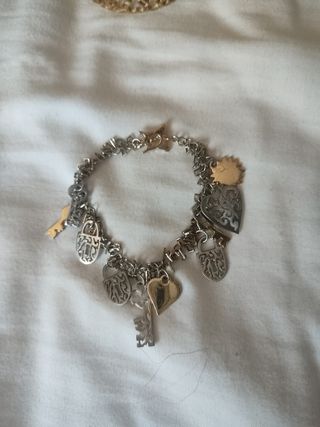 Pulsera charms plata/oro