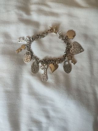 Pulsera charms plata/oro