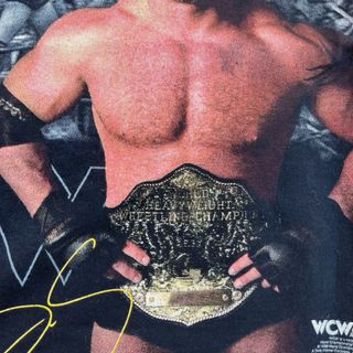 Vintage 1998 WCW Goldberg wrestling promo tee L