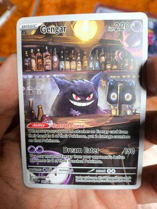 4 cartas Custom Pokémon de Gengar exclusivas 