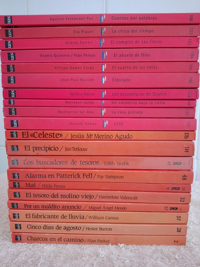 LOTE (IV) DE 20 LIBROS EL BARCO DE VAPOR (rojos)