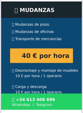 Transporte/mudanzas hasta 16 m.cub