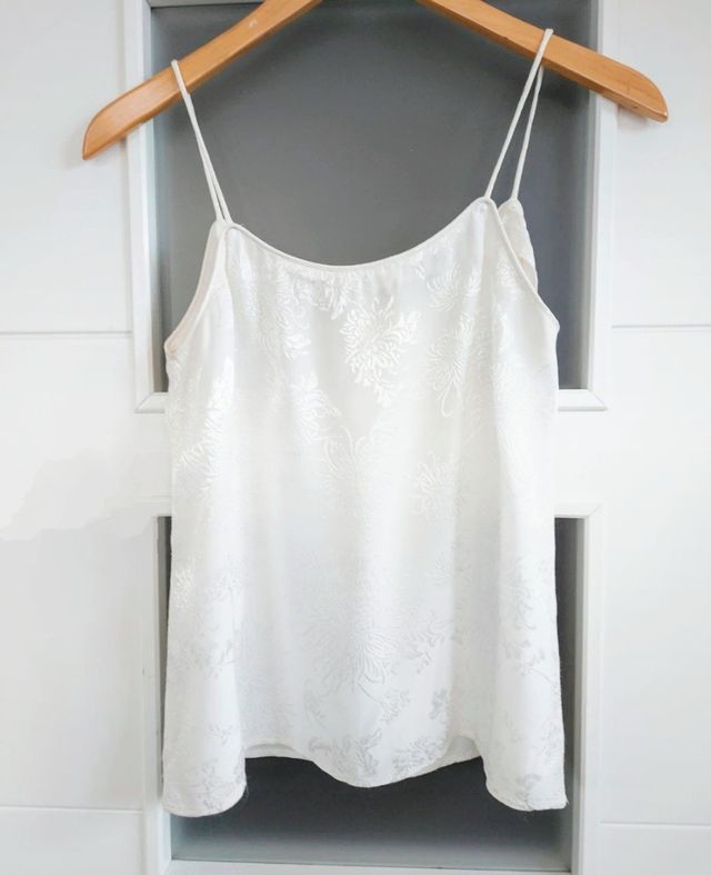 Mangon Talla XS-S Top blanco estampado