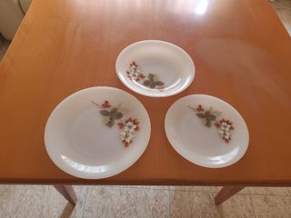 35 Platos Arcopal Blancos - Flores
