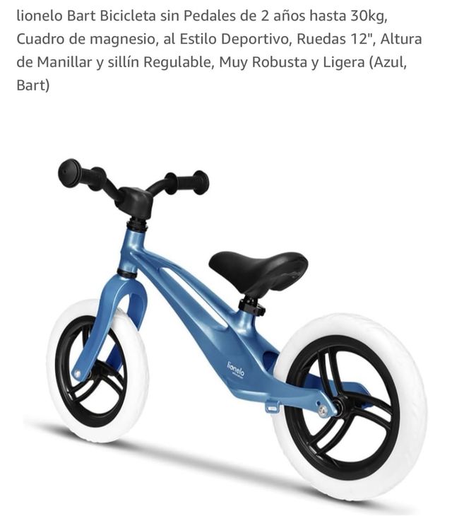Bicicleta Equilibrio Infantil Lionelo Bart Tour