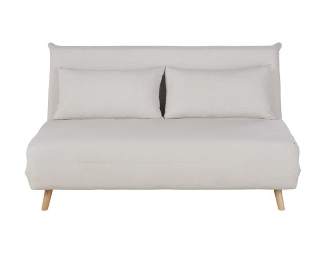 Sofá cama beige plegable