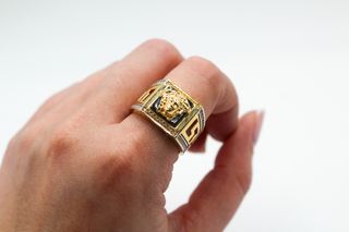 Sello De Oro Combinado De 18K.. Ref: 053-01-00249