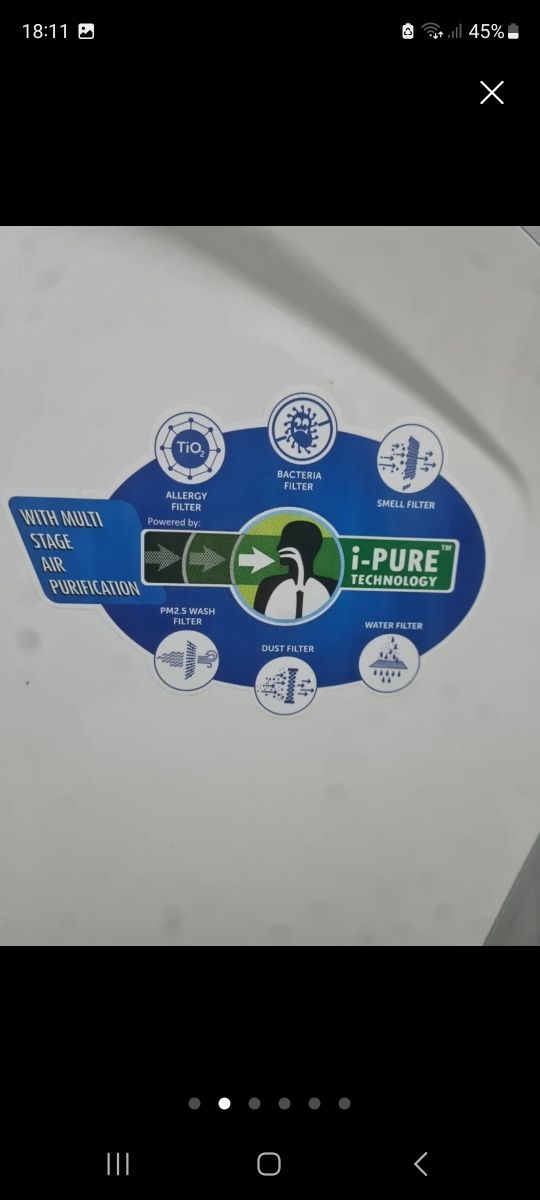 Ventilador purificador HTM blanco