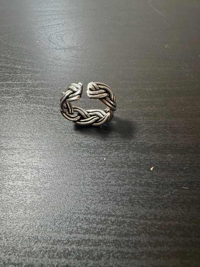 Anello intrecciato argento 925
