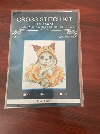 Kit punto de cruz - Gato - 21x23