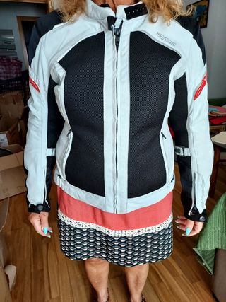 Chaqueta moto RST - Blanca y Negra