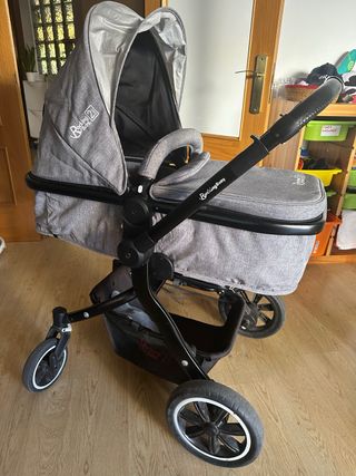 Capazo convertible silla paseo Rocking Baby 2 Gris