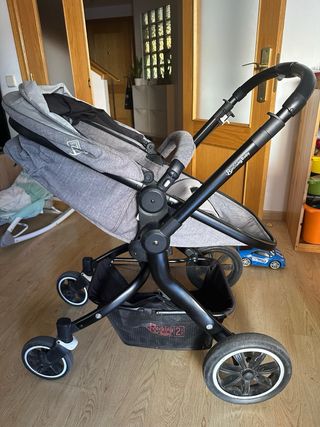 Capazo convertible silla paseo Rocking Baby 2 Gris