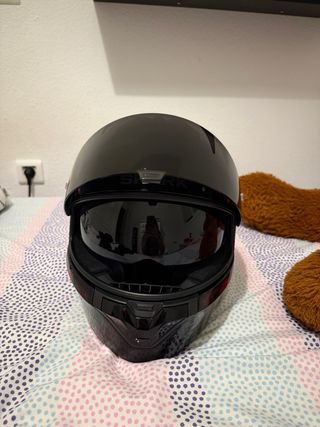 Casco moto Shark negro/rosa