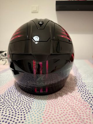 Casco moto Shark negro/rosa