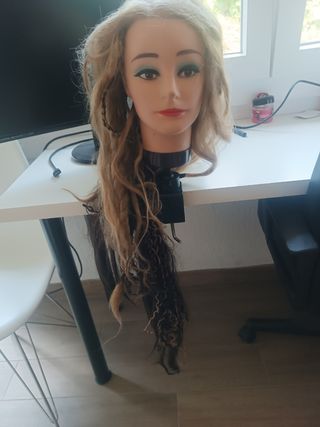 Maniquí cabeza peluquería,