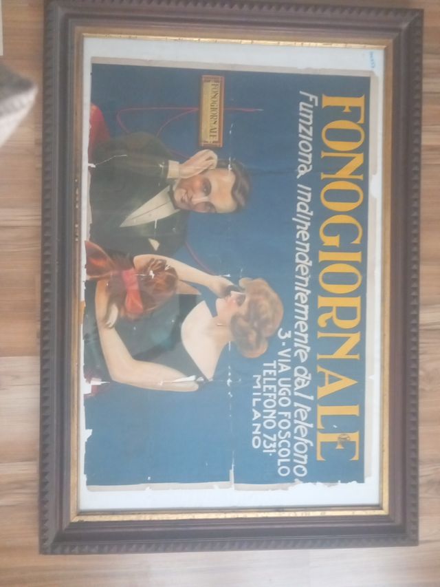 Cartel publicitario Fonogiornale Italia 100x67