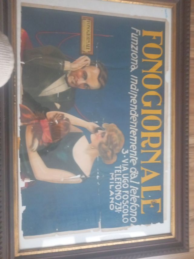 Cartel publicitario Fonogiornale Italia 100x67