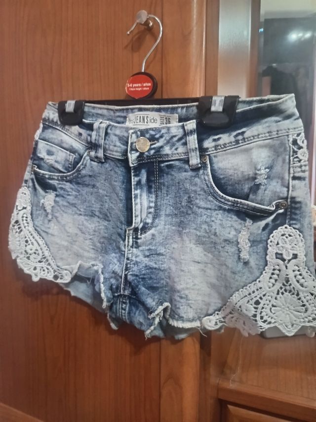 Shorts Jeans Side niña, talla S