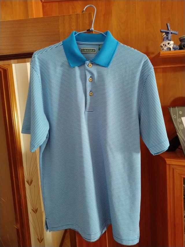 Polo CUBAVERA azul rayas M