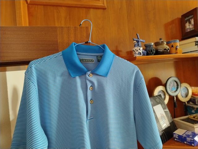 Polo CUBAVERA azul rayas M