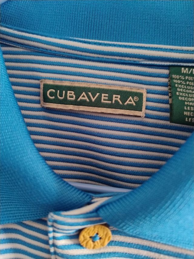 Polo CUBAVERA azul rayas M