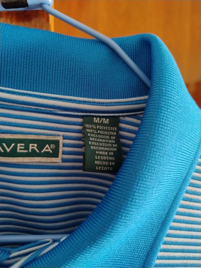 Polo CUBAVERA azul rayas M