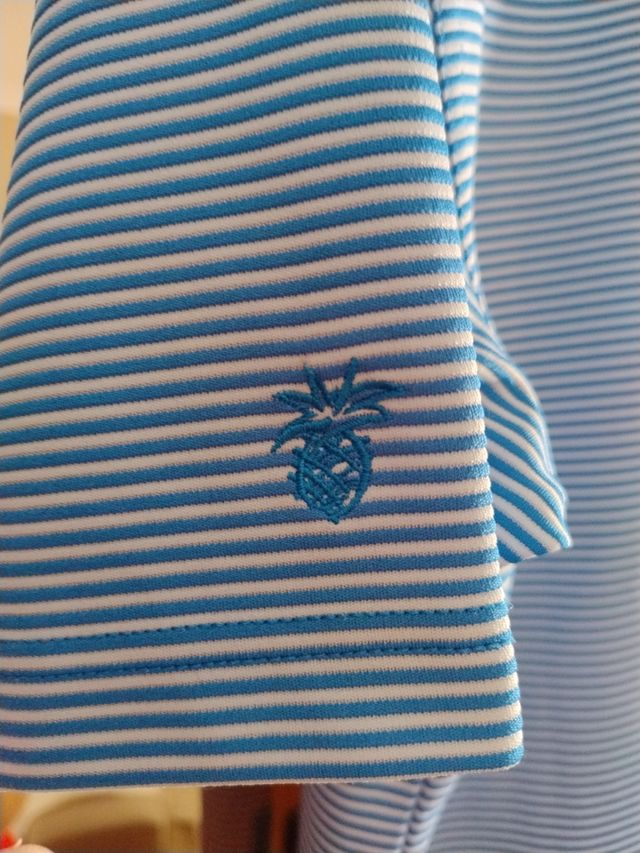 Polo CUBAVERA azul rayas M