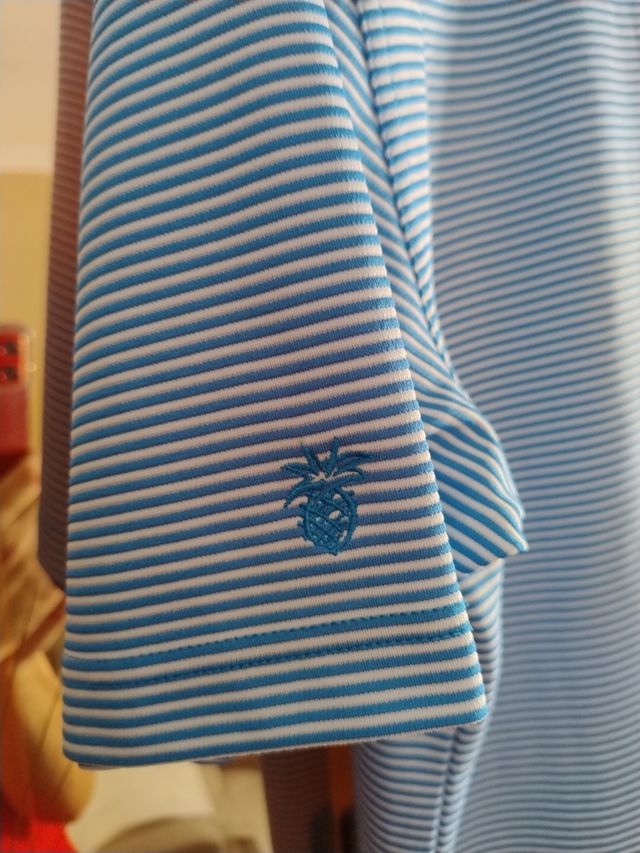 Polo CUBAVERA azul rayas M