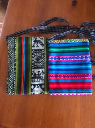 Bolso con cremalleras artesanía Perú