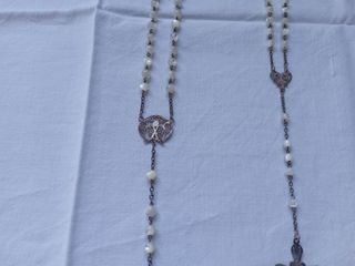 2 rosari in argento e madreperla - Antiquariato
