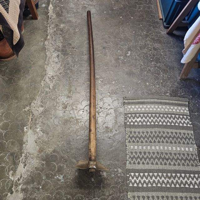 Bastone Zappa antica con manico in legno