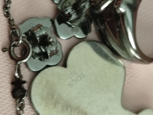 Conjunto Tous Marquesitas y plata pavonada