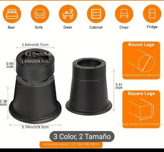 Elevadores cama - 6uds - 5.84/8.38cm