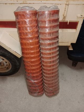 2 Rollos Red de Protección Naranja de 50m cada uno