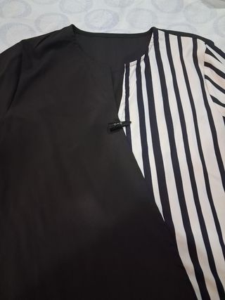 Blusa cebra blanco-negro