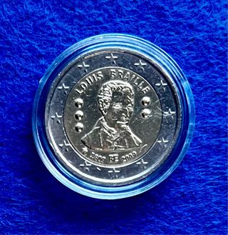 2€ Bélgica 2009 Louis Braille
