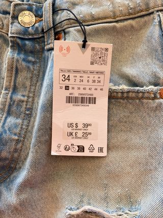Shorts Zara vaqueros
