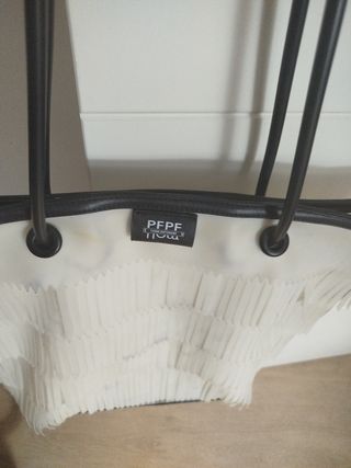 Bolso Pepe Jeans blanco flecos