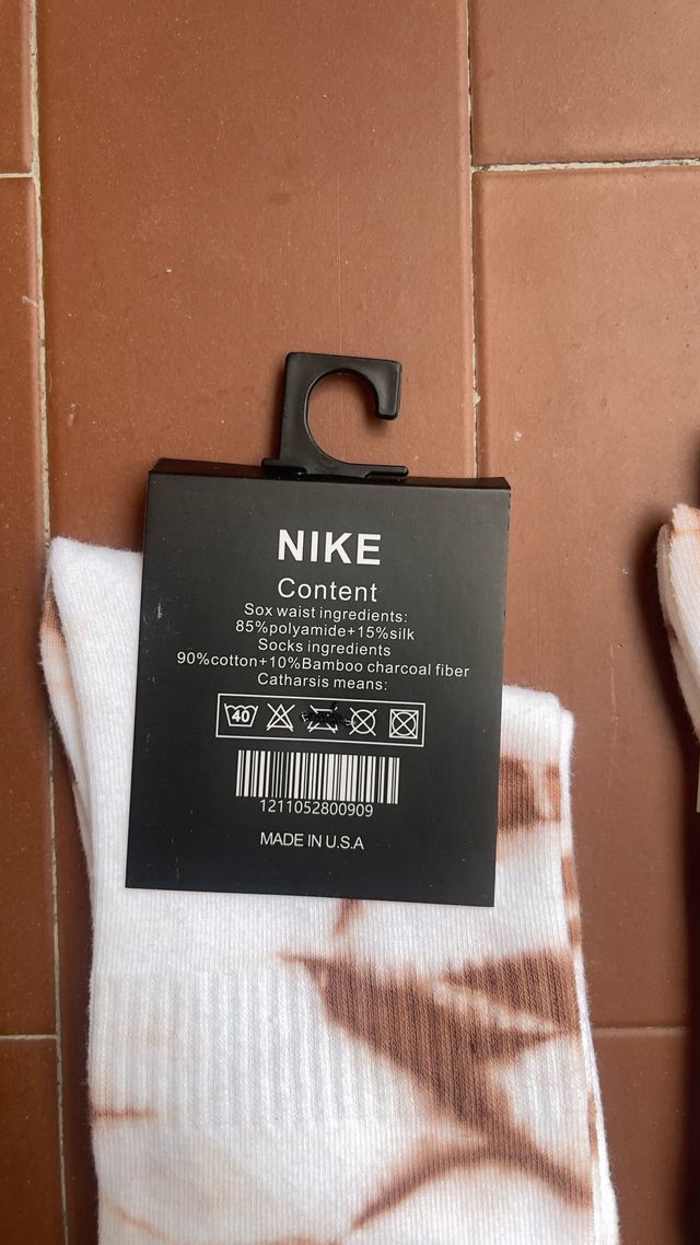 Calzini Nike Tie Dye - Marroni e Bianchi