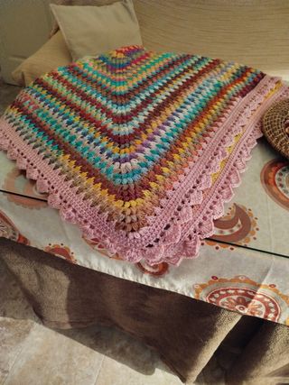 Manta crochet multicolor