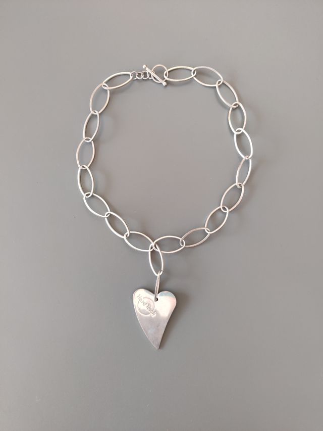 Collana aderente Hard Rock in metallo