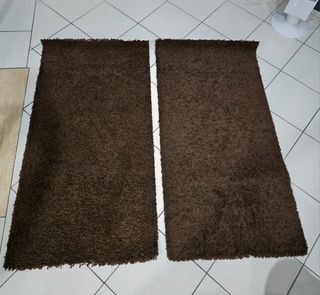 2 Tappeti Marroni in Poliestere