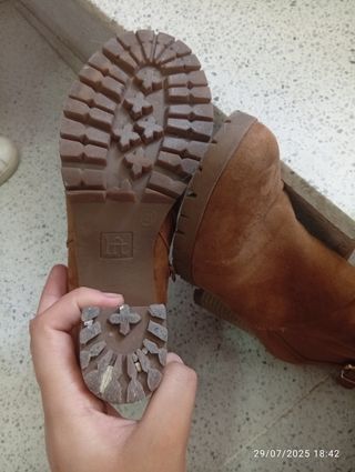 Botines tacón marrón mujer talla 41