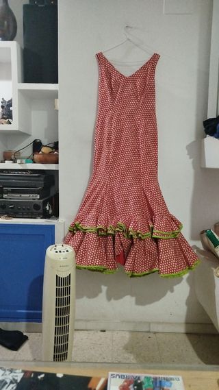 Traje Flamenca Rojo y Verde