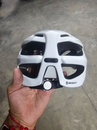 Casco bici Scott blanco fibra ,modelo colmena