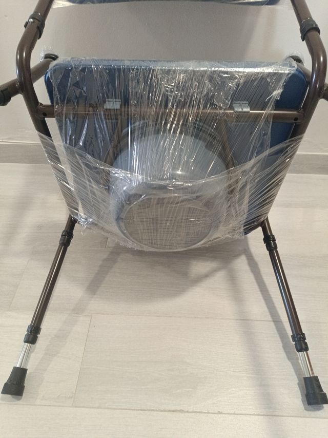 Chollo Silla de aseo WC plegable azul nueva