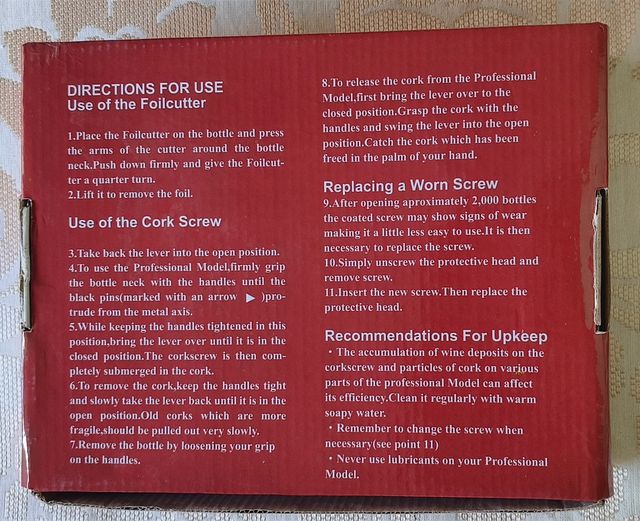 Sacacorchos profesional Corkscrew