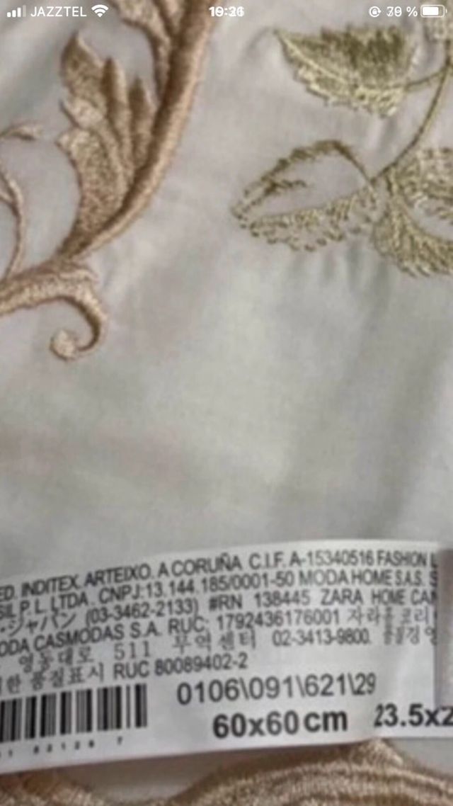 Fundas cojines Zara Home - Bordadas